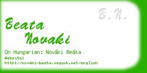 beata novaki business card
